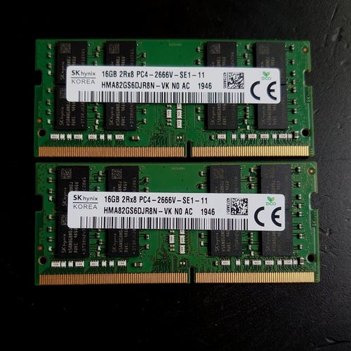 2x16GB=32gb RAM DDR4 2666MHz SODIMM Hynix Perfekt par