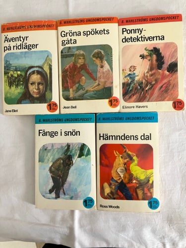 5st B. Wahlströms ungdomspocket från 1968-1970