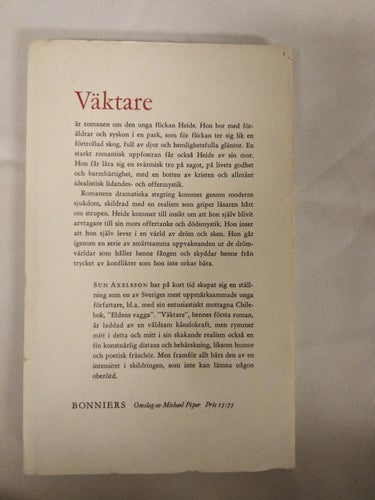 Väktare av Sun Axelsson. bok. Very Fine