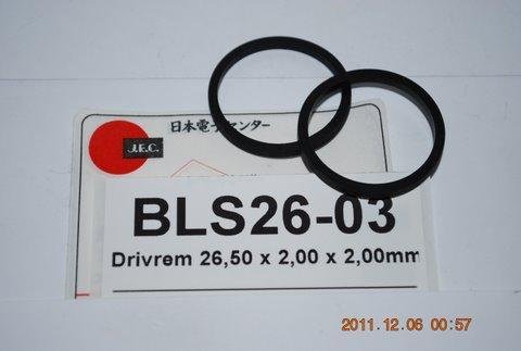 BLS26-03Drivrem kantig diameter 26,5mm 2 stycken