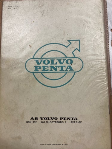 Instruktionsbok Volvo Penta Marin Dieselmotor MD 6A, 1971