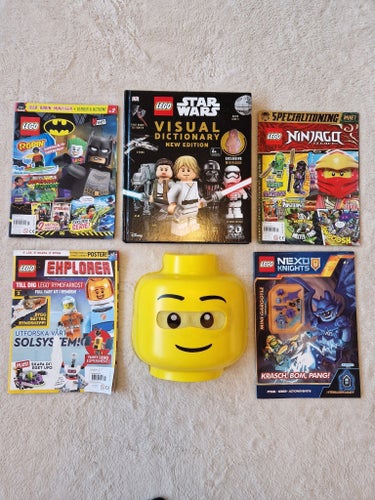 LEGO Samlarpaket – LEGO Star Wars Visual Dictionary, Tidningar & Förvaringshuvud