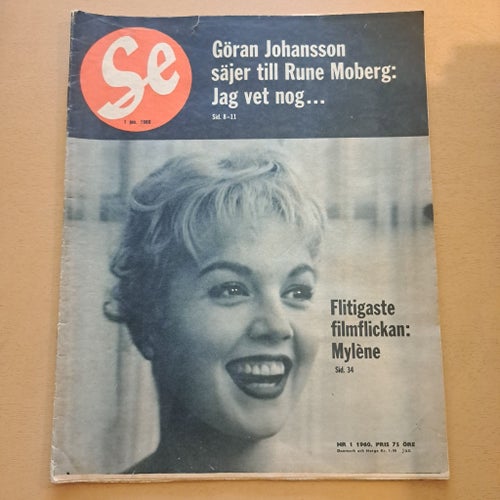 Se tidning från 1960 med Shahen av Iran