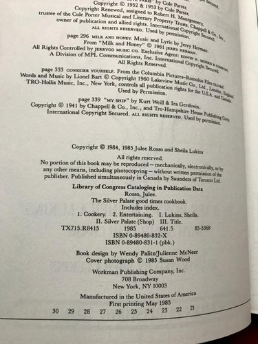 THE SILVERPALATE GOOD TIMES COOKBOOK Julee Rosso Shiela Lukins 1985