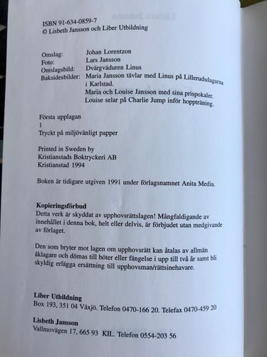 KANINHOPPNING + KANINHOPPNING 2 Lisbeth Jansson