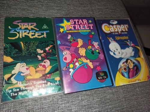VHS-Kassetter: Star Street, Star Street - The Happy Birthday Movie, Casper -