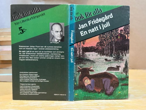 En natt i juli av Jan Fridegård, bok, Very good plus