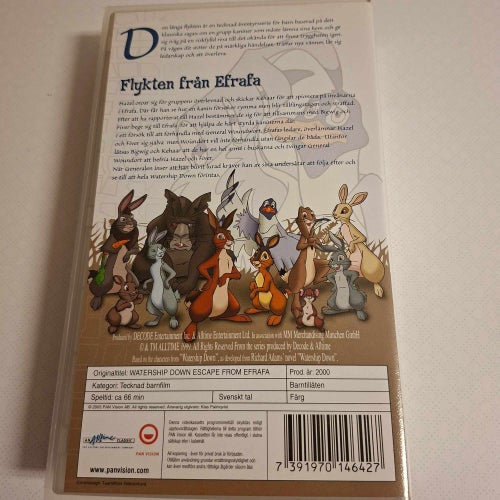 Den långa flykten 2 - Flykten från Efrafa (inplastad) VHS 2000 tecknad film
