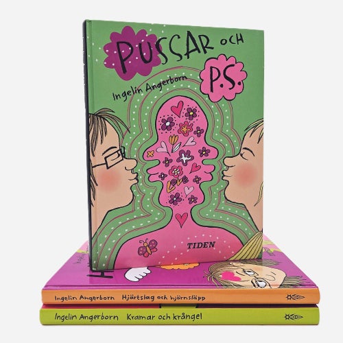 Pussar och P.S - 3 böcker - Ingelin Angerborn