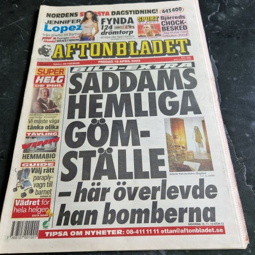 Aftonbladet tidning från 2003
