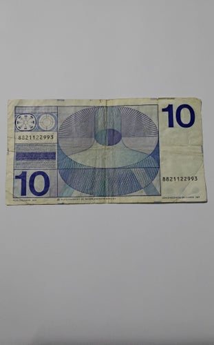 Nederländsk Sedel - 10 Gulden