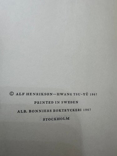 Kinesisk historia – Alf Henrikson & Hwang Tsu-Yü (1967)