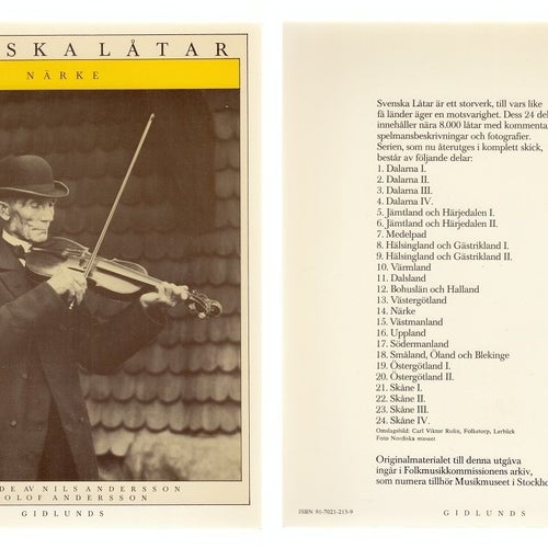 Svenska Låtar: Närke av Nils Andersson och Olof Andersson