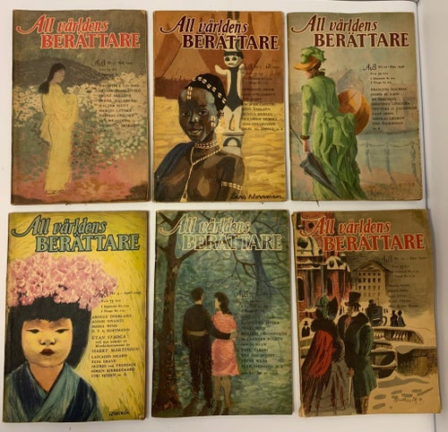 6 st All världens BERÄTTARE, utgivna under tiden 1946-1950