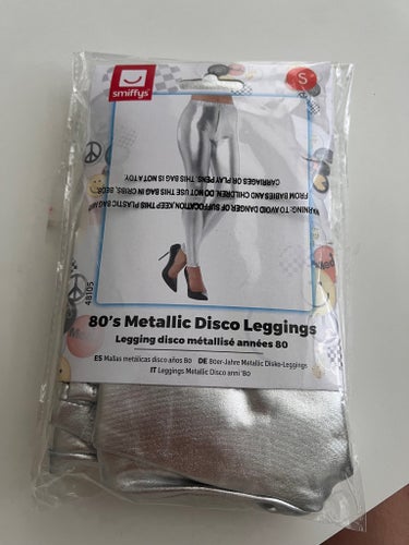 silvriga / metallic leggings , storlek S