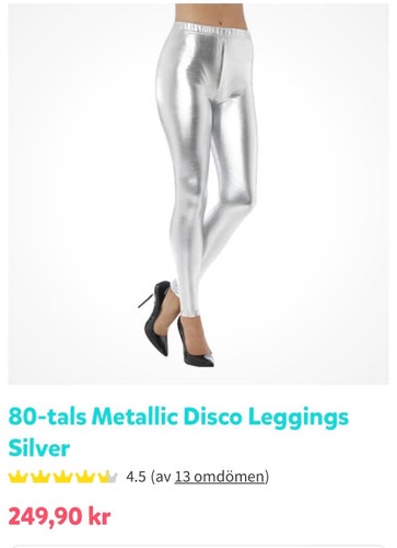 silvriga / metallic leggings , storlek S