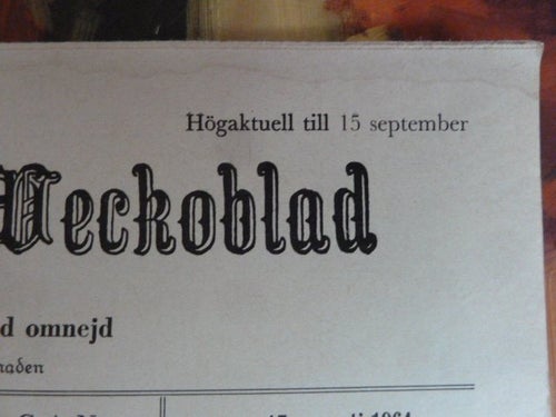 GRÖNKÖPINGS VECKOBLAD, 1964 AUGUSTI, TIDNING