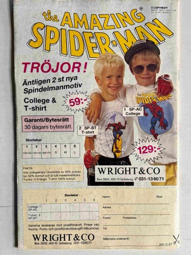 Spindelmannen - 1989:3 VG-FN