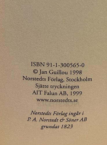 Vägen till Jerusalem av Jan Guillou. Bok. Very Good Plus