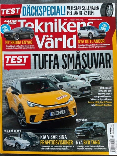 Teknikens Värld nr 9 2025: Skoda Enyaq, BYD Tang, Ford Puma, beg Lexus ES 300h