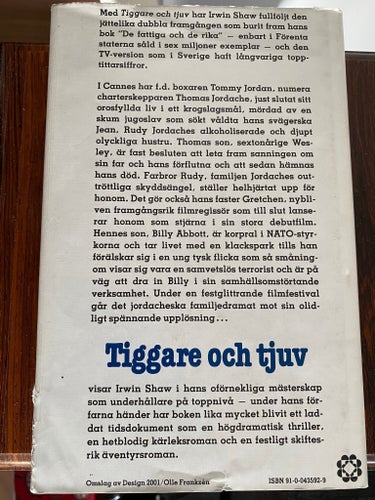Tiggare och tjuv - Irwin Shaw - 1977