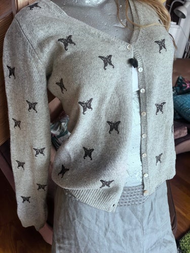 Elegant Odd Molly grå lammull+beige viskose/kashmir bl lkofta Five Season S/M