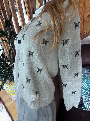 Elegant Odd Molly grå lammull+beige viskose/kashmir bl lkofta Five Season S/M
