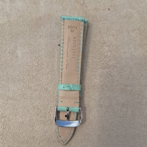 20mm tysktillverkad Rios1931 läder klockarmband