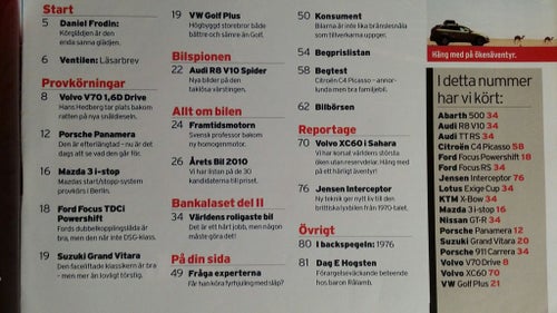 Teknikens Värld 16 2009: Nissan GT-R, Porsche 911 Carrera, Abarth 500, Audi R8
