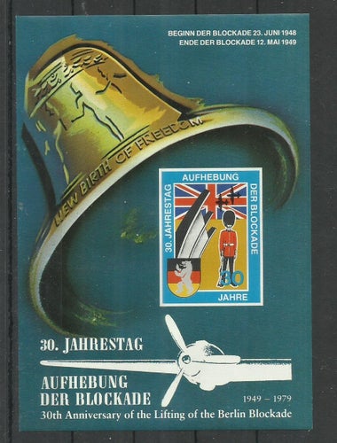 Berlin 1979 jubileumsblock -MNH/** – Luftbro (England/soldat) – Odentade