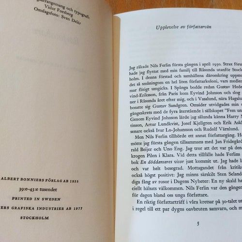 Barfotabarn - Nils Ferlin. bok, Very Good+