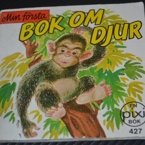 Äldre Pixi bok Min första bok om djur