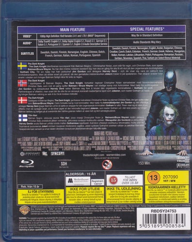 BluRay / The Dark Knight / 2-disc Special Edition / Heath Ledger / Nära nyskick