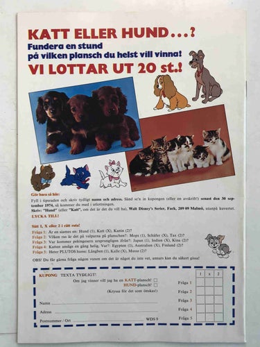 Walt Disney´s Serier - 1974:9 FN-VF