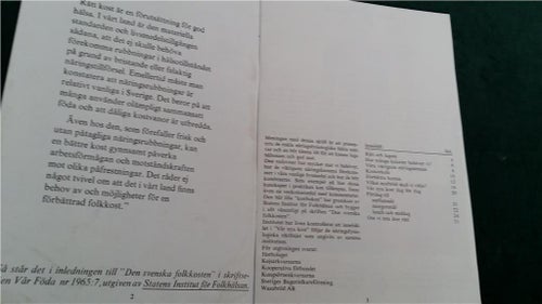bok Recept Vår nya kost 1965 reklamblad