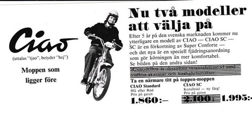Ciao moped broschyr