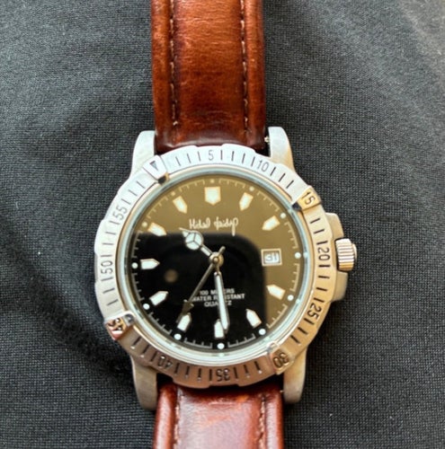 Michel Laudrup Collection armbandsur, brunt läderarmband