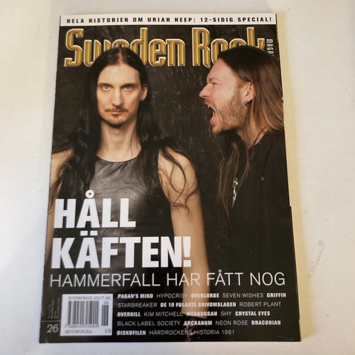 SWEDEN ROCK MAGAZINE NR.26. 2005. HAMMERFALL, HYPOCRISY, OVERLORDE, GRIFFIN.