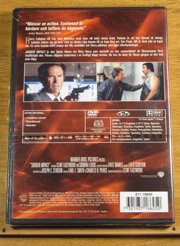 Sudden impact Clint Eastwood Ny & Inplastad!