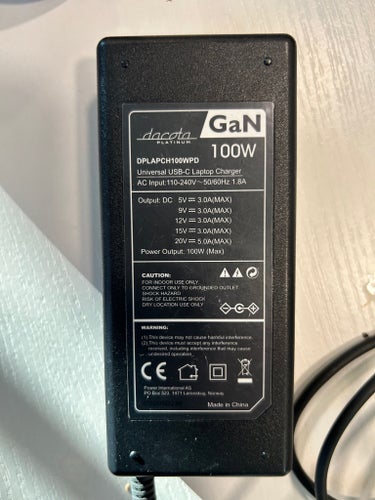 Dacota Platinum 100 W USB-C GaN PD laptopladdare
