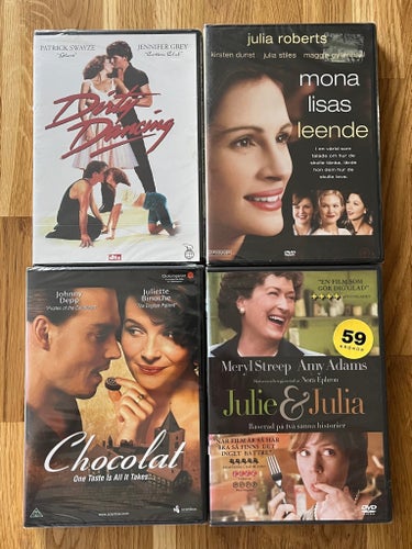 Fyra NYA klassiska romcom på DVD - inplastade
