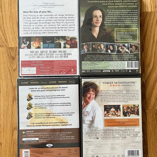 Fyra NYA klassiska romcom på DVD - inplastade