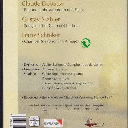 Goldline Classics - Debussy / Mahler / Schreker - DVD (INPLASTAD)