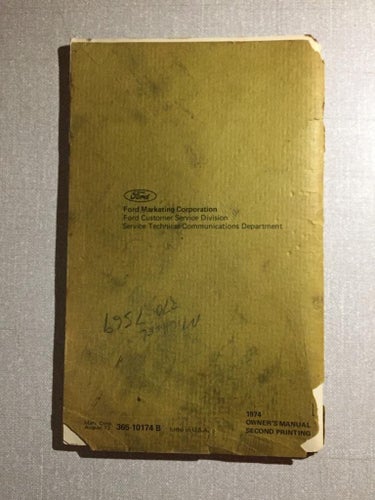 1974 Ford Thunderbird Owner's Manual