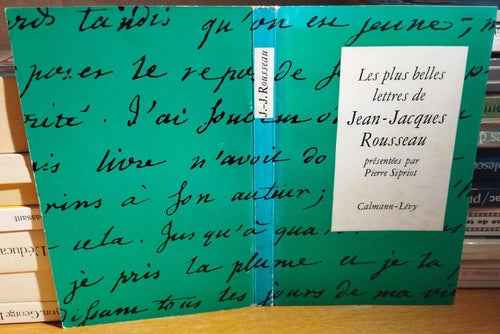 Les plus belles lettres de Jean-Jacques Rousseau. Bok. Very Fine plus