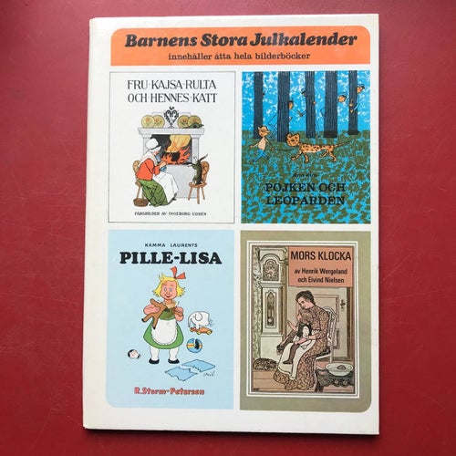 BARNENS STORA JULKALENDER Åtta hela bilderböcker 1968