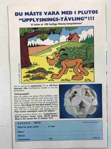 Walt Disney´s Serier - 1974:10 FN-VF