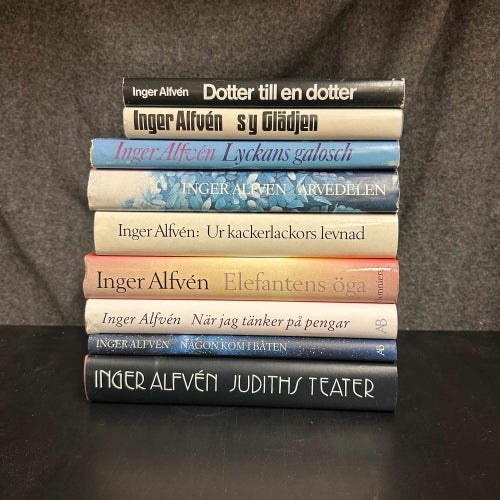 9 böcker av Inger Alfven - Judiths teater, Någon kom i båten, Arvedelen Bokpaket