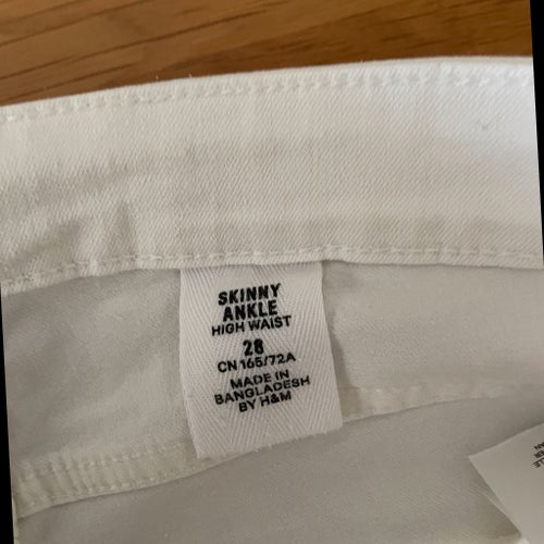 Vita Ankellånga jeans 28