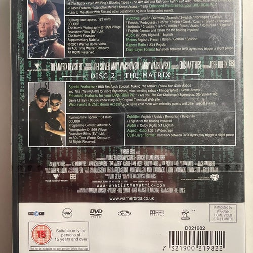 The Matrix - Collector's Edition - DVD - Factory Sealed